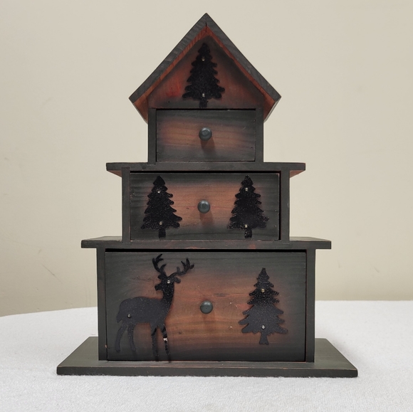 Other - Deer and Pine Trees Cottage Cabinet